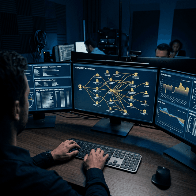 ניתוח נכסים ומבני בעלות על מסכים מרובים